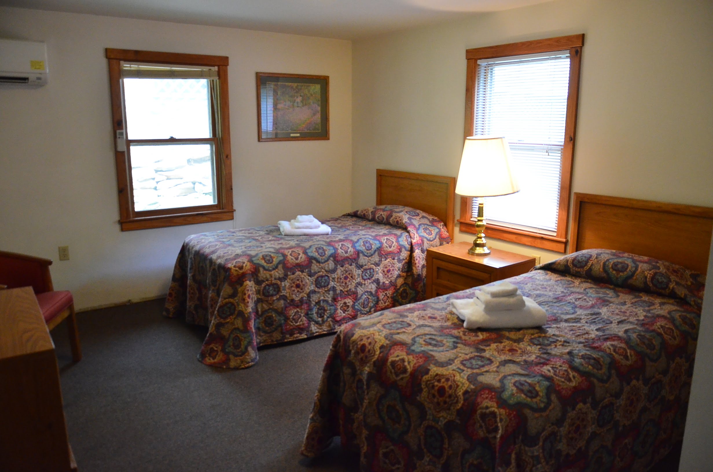 Bedroom with two twin beds.