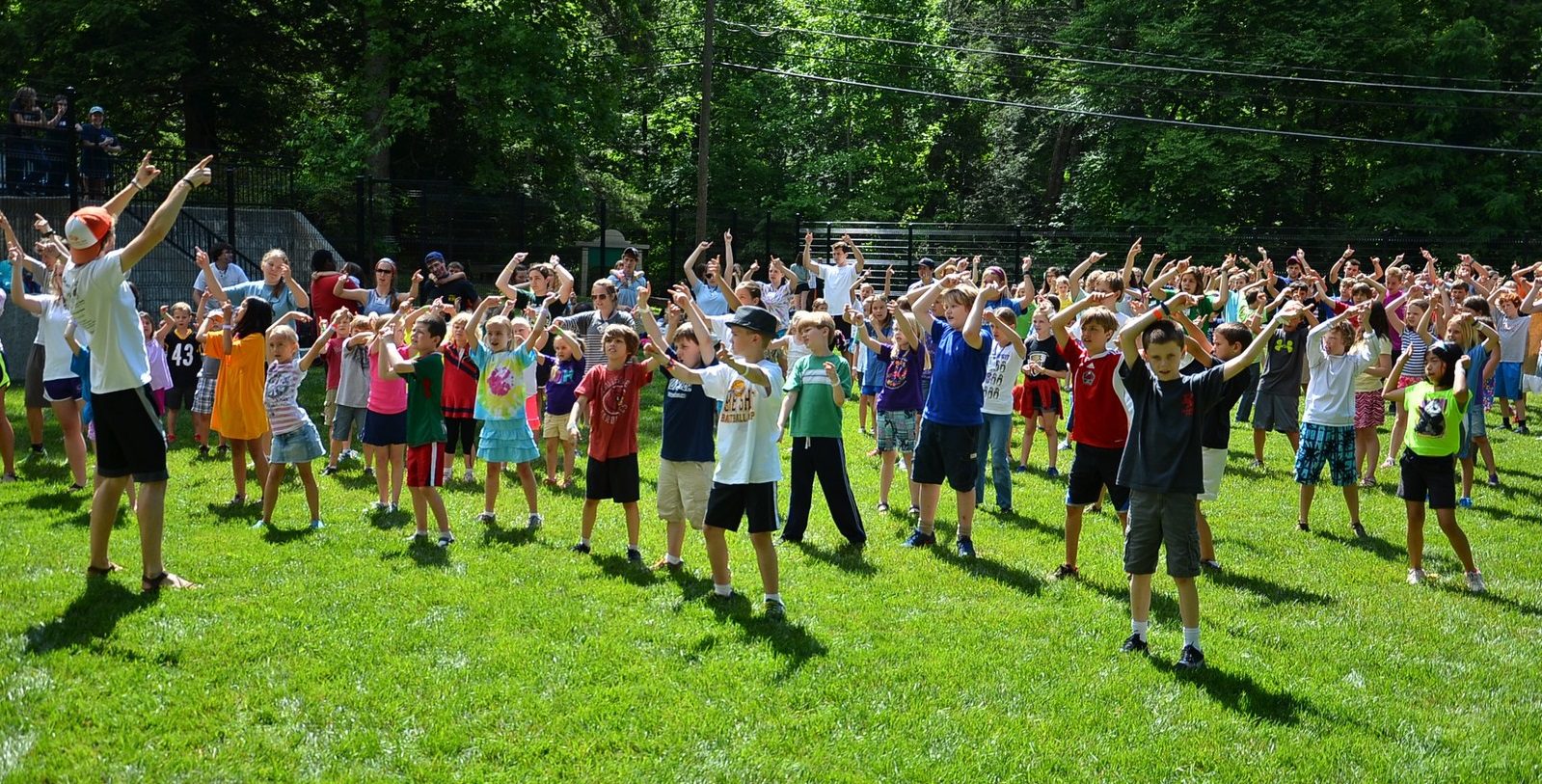 Children Dancing on Sally Dowd Green Field.